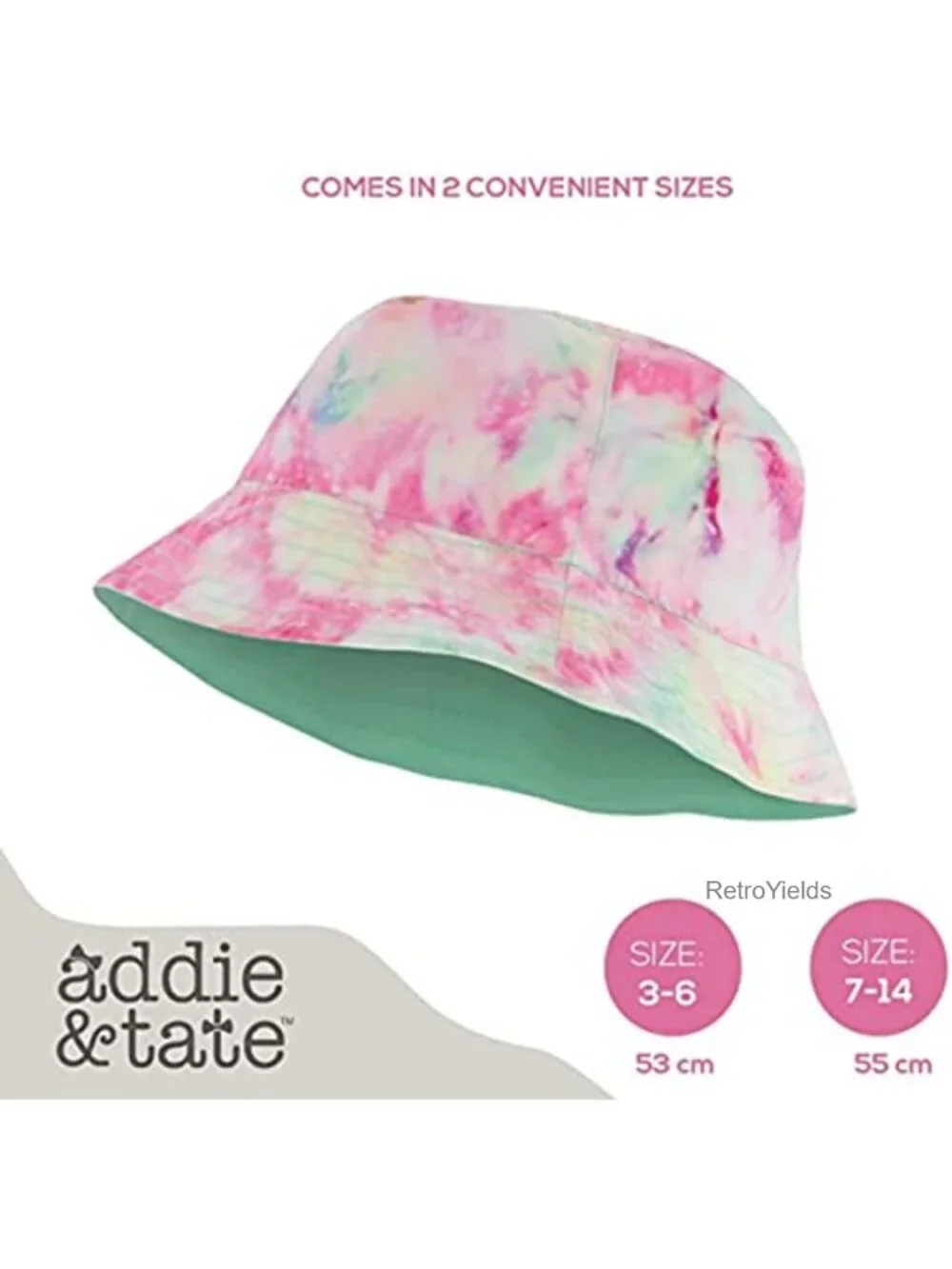 Reversible Microfiber Kids Bucket Hat with UPF 50 Sun Protection